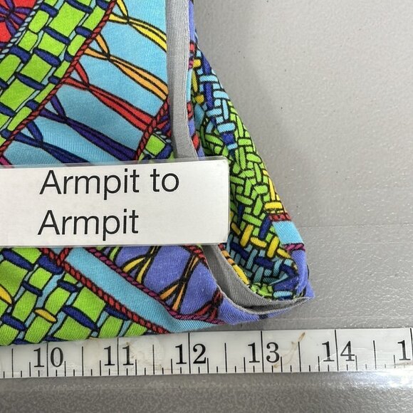 Mara Hoffman Bohemian Bodycon Dress Geometric Colorful Green Purple Size Small S - Picture 15 of 16